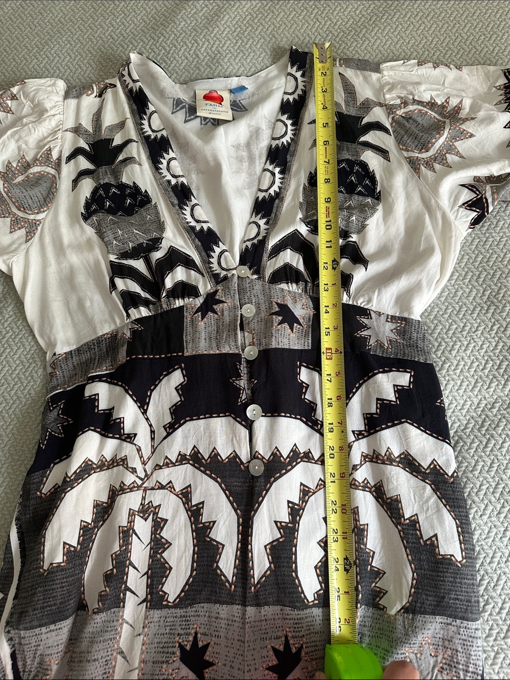 Rio x Anthropologie Sun Palm Tree Tropical Puff-Sleeve
Jumpsuit size XL - Picture 8 of 14